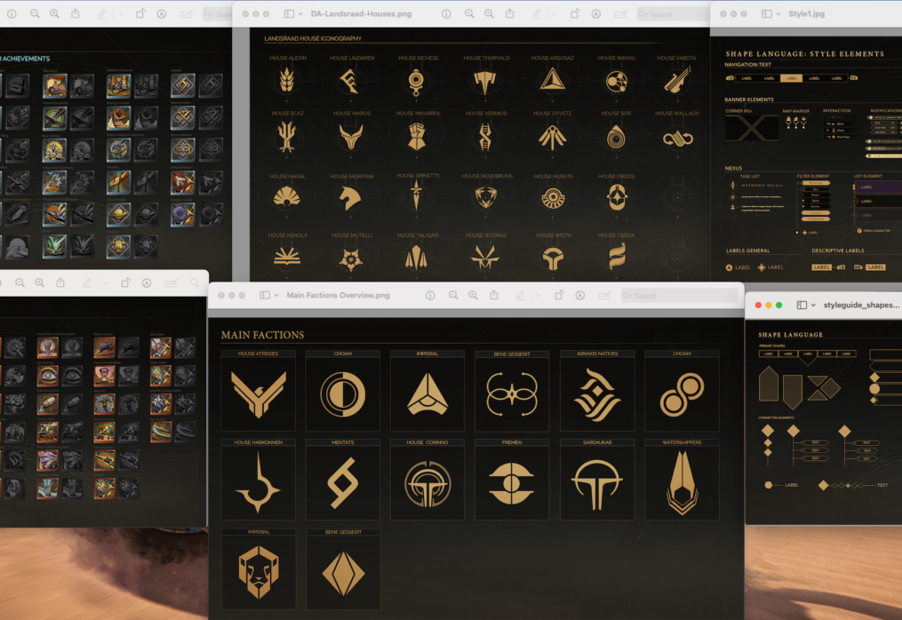 Various examples from Dune: Awakening